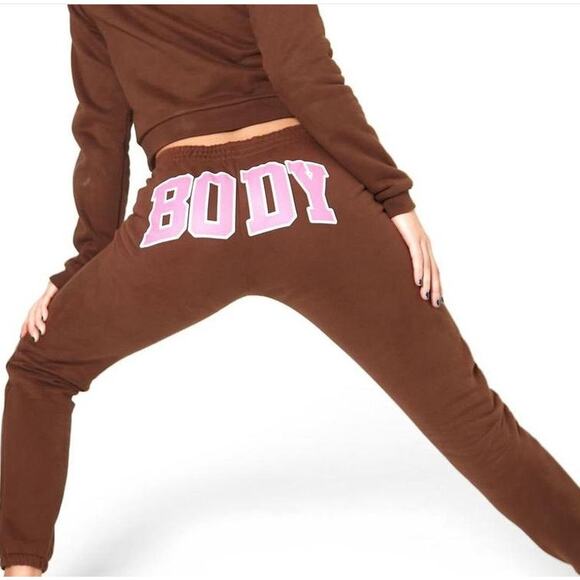 BODY by Raven Tracey sweatpants brown pink large - Picture 1 of 5